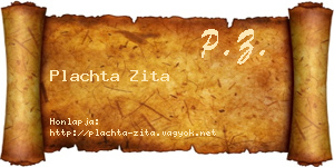 Plachta Zita névjegykártya